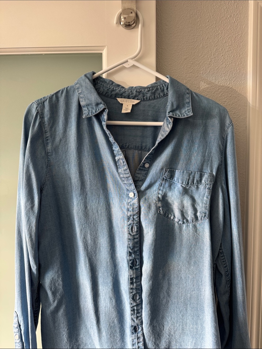 Caslon Light Blue Denim Button-Up Shirt